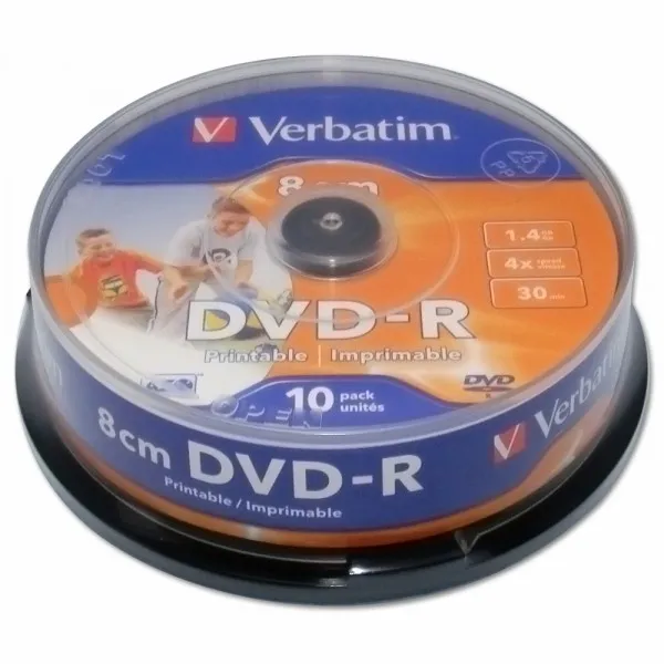 דיסק די וי די - ורבטים - מיני VERBATIM MINI DVD-R 10 CAKE