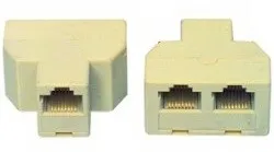 מפצל רשת T מ-RJ45 נקבה ל-2 נקבות RJ45