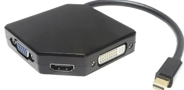 מתאם MINI DISPLAY PORT TO VGA+DVI+HDMI