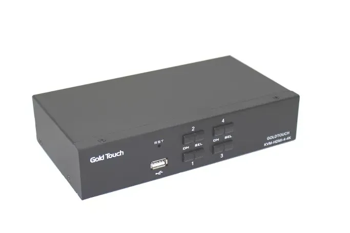 מפצל GOLD TOUCH KVM 4 PORT USB - HDMIלא כולל כבלים