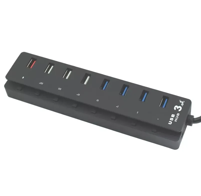 מפצל - יו אס בי - USB - ל 7 פורט + ספק כוח