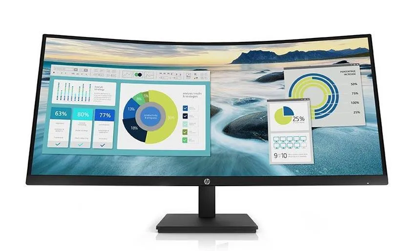 מסך HP VA P34hc G4 WQHD 3440x1440 21:9 DP/HD/C 3Y