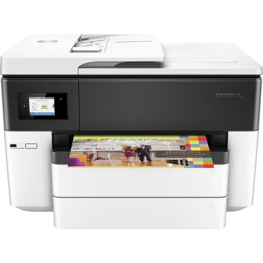 מדפסת משולבת HP OfficeJet Pro 7740 Wide Format AIO A3