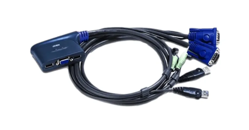מפצל KVM CS62U ATEN ל-2 יציאות USB