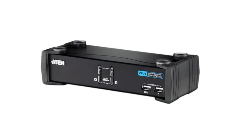 קופסת מיתוג ATEN CS1764 KVM 4 PORT DVI +  USB