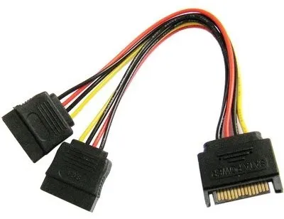 כבל מתח SATA מתפצל ל2 SATA