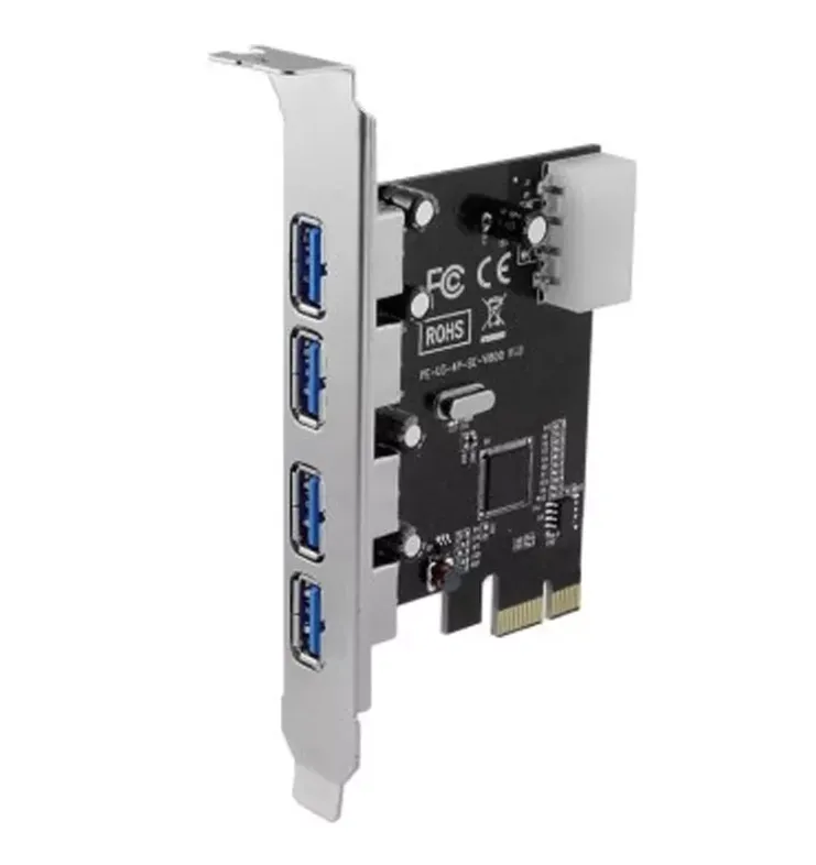 כרטיס PCI-E ל  USB3.0 - 4 PORTS