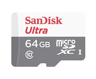 זיכרון 64 גיגה SANDISK ULTRA MICRO SDHS 64GB 80/100MBS