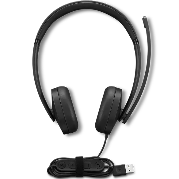 אוזניות חוטיות Lenovo USB-A Wired Stereo Headset Gen 2