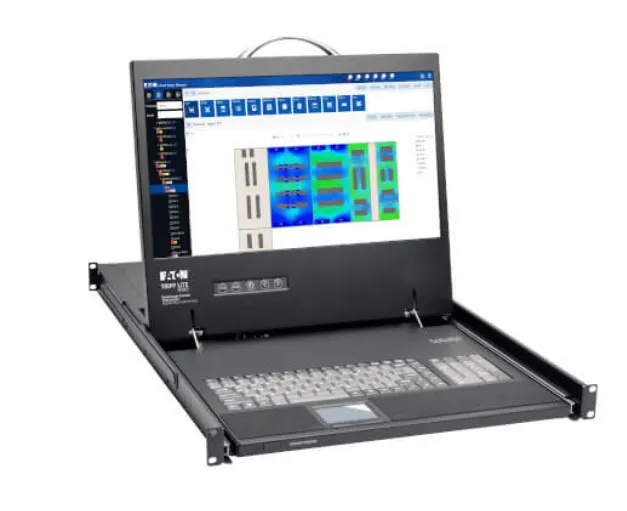 מסך משולב מקלדת ``19 Tripp Lite 1U Rack-Mount  DVI  Console