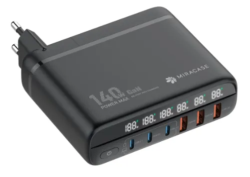 מטען קיר עוצמתיMiracase 140W  6 יציאות טעינה